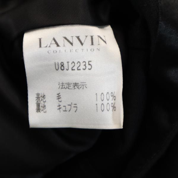 LANVIN ランバン 日本製 ウール テーラードジャケット 36 黒 レディース