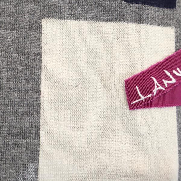 LANVIN ランバン ウールブレンド 長袖 セーター 38 グレー ニット レディース