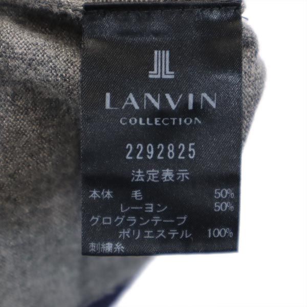 LANVIN ランバン ウールブレンド 長袖 セーター 38 グレー ニット レディース