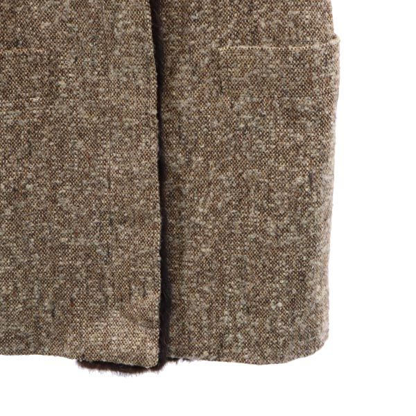 クロエ ツイード ベスト 38 ブラウン系 Chloe ファー レディース
