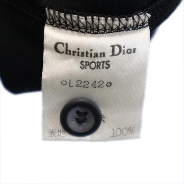 Christian Dior クリスチャンディオール 長袖 ポロシャツ S ブラック系 レディース