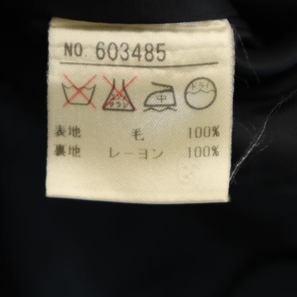 Miss ALICE ミスアリス 日本製 ウール ストライプ テーラードジャケット チャコール系 ブレザー レディース