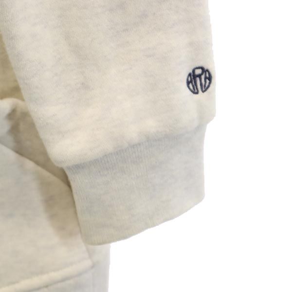 ara ara アラアラ 日本製 長袖 スウェット ジップパーカー 2 杢グレー系 フード 裏ファー 裏起毛 レディース