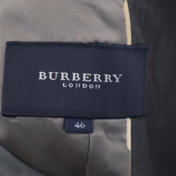 BURBERRY LONDON バーバリー ロンドン 日本製 三陽商会 テーラードジャケット 46 グレー ブレザー レディース