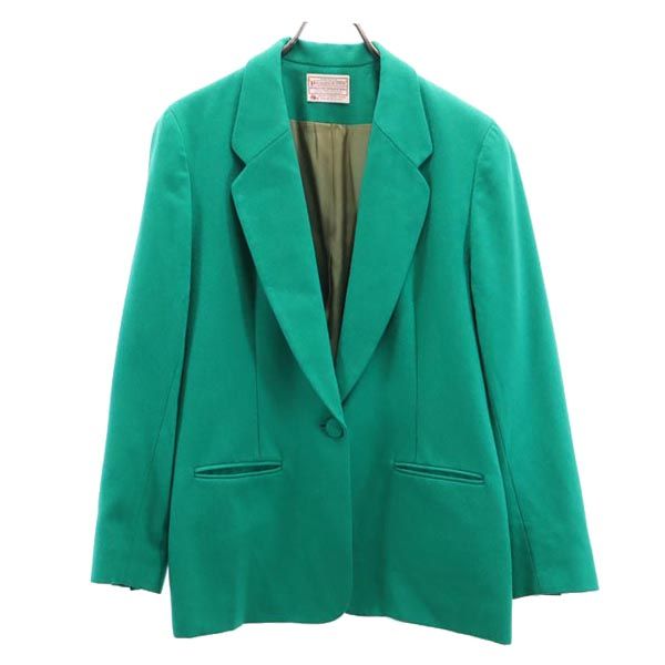 PENDLETON ペンドルトン USA製 ヴァージンウール テーラードジャケット 8 グリーン ブレザー レディース