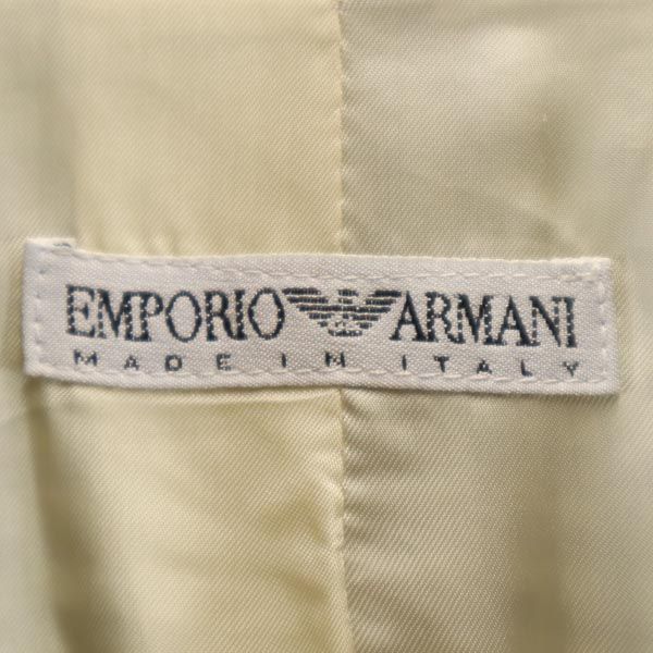 Emporio Armani エンポリオアルマーニ イタリア製 ウール テーラードジャケット 38 ベージュ×ブラック ブレザー レディース