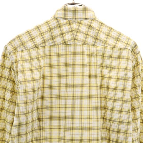 BURBERRY BLACK LABEL バーバリーブラックレーベル 日本製 三陽商会 チェック 長袖 シャツ 40 イエロー系 メンズ