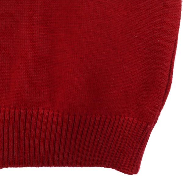 YVES SAINT LAURENT イヴサンローラン ウール 長袖 セーター 36 レッド ニット レディース