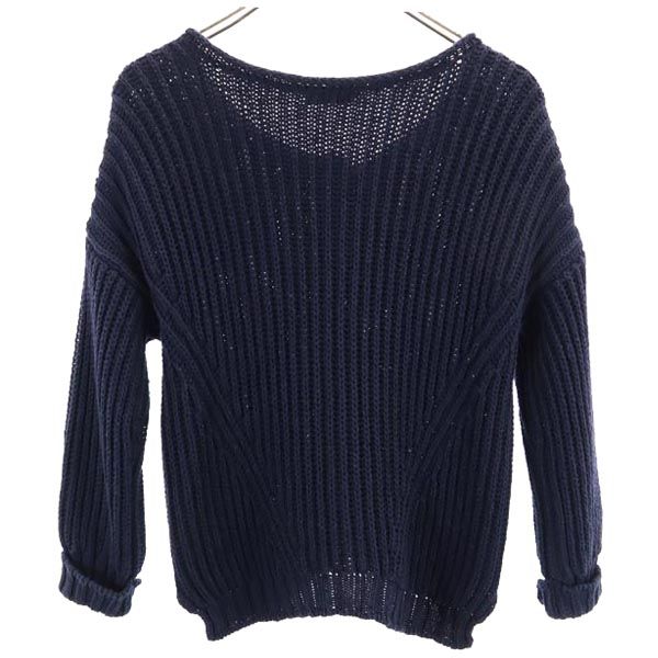 MAX&CO マックスアンドコー 長袖 ニット カーディガン M ネイビー レディース