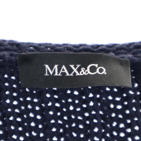 MAX&CO マックスアンドコー 長袖 ニット カーディガン M ネイビー レディース