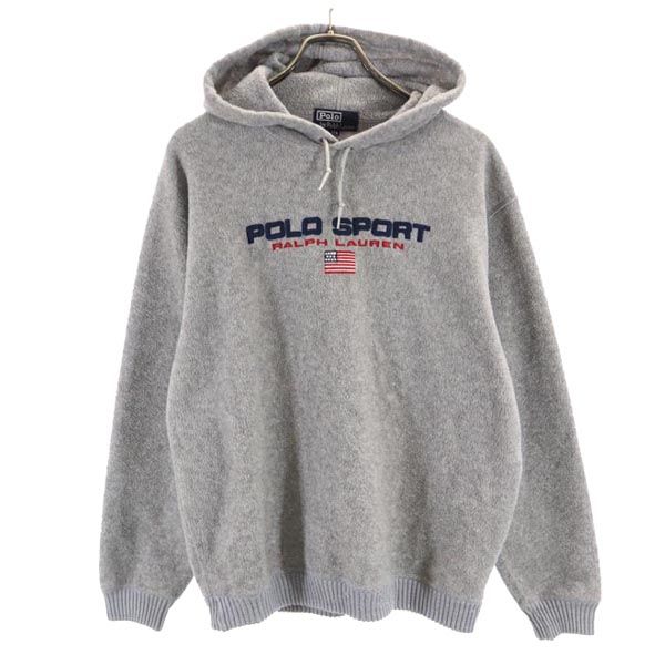 Polo by Ralph Lauren ポロバイラルフローレン 長袖 フリース パーカー 170 グレー キッズ