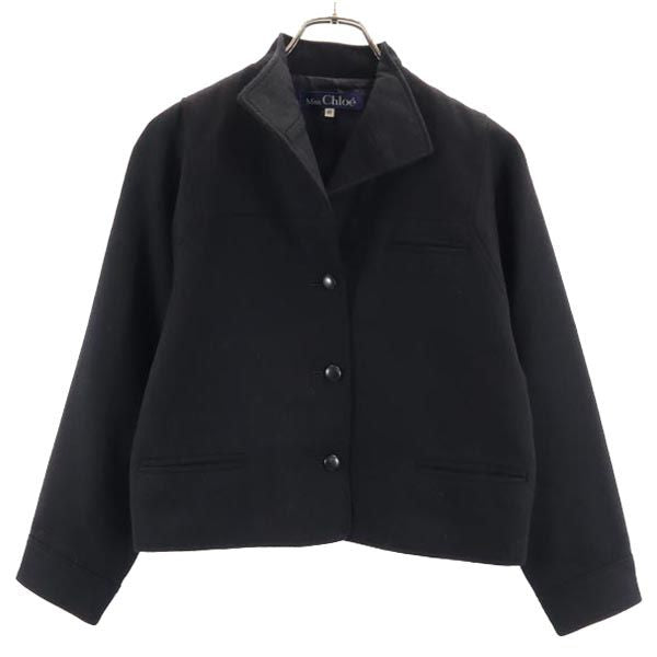 ミスクロエ 日本製 ショート丈 ジャケット 40 ブラック miss chloe レディース