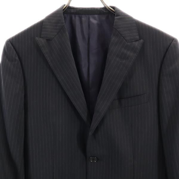 BURBERRY BLACK LABEL バーバリーブラックレーベル 三陽商会 ウール ストライプ テーラードジャケット 36R ブラック系 メンズ