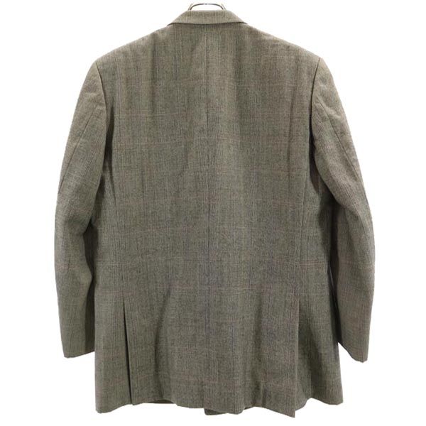 LANVIN ランバン ウール グレンチェック テーラードジャケット グレー系 メンズ