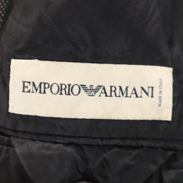 Emporio Armani エンポリオアルマーニ イタリア製 ウール 総柄 スーツ 上下 セットアップ 46 グレー テーラードジャケット メンズ