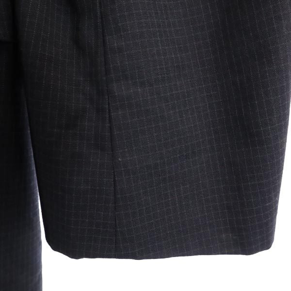 BURBERRY BLACK LABEL バーバリーブラックレーベル 三陽商会 日本製 チェック スーツ 上下 セットアップ 38R 紺系 メンズ