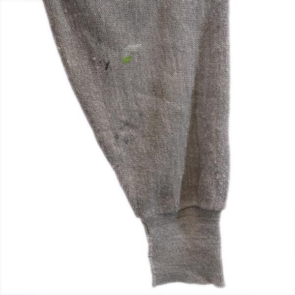 LACOSTE ラコステ 90s オールド USA製 長袖 Vネック ニット XL グレー系 セーター メンズ