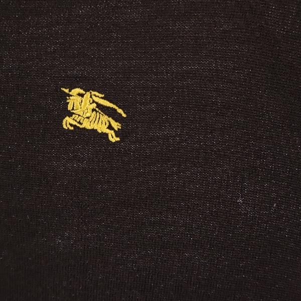 BURBERRY BLACK LABEL バーバリーブラックレーベル 三陽商会 ウール 長袖 Vネック セーター 2 ブラウン ニット レディース