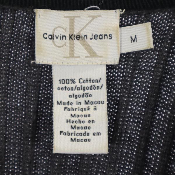 Calvin klein Jeans カルバンクラインジーンズ 90s オールド 長袖 コットンリブニット セーター M グレー メンズ