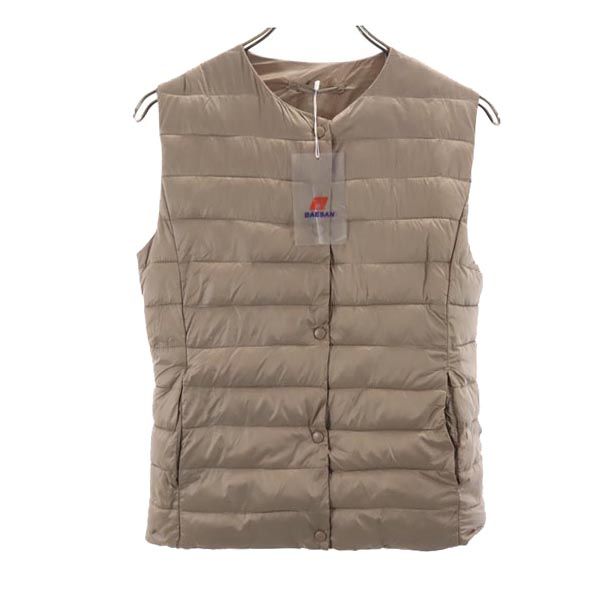 未使用 BAESAN USBプラグ付き ベスト S ブラウン系 収納ポーチ付き レディース