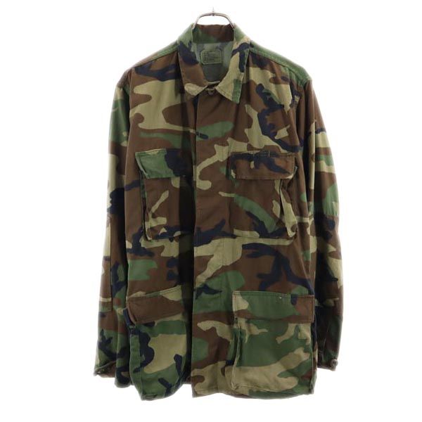 US ARMY アメリカ軍 80s DLA ウッドランドカモ柄 ミリタリージャケット S カーキ 米軍 メンズ