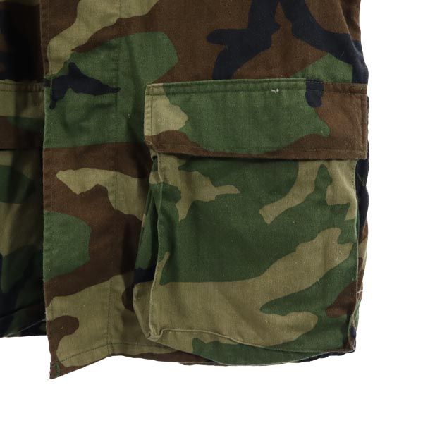 US ARMY アメリカ軍 80s DLA ウッドランドカモ柄 ミリタリージャケット S カーキ 米軍 メンズ