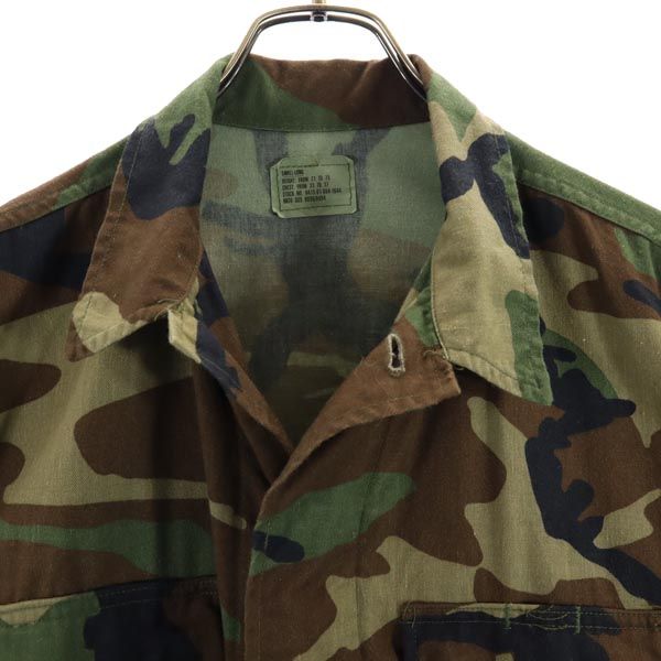 US ARMY アメリカ軍 80s DLA ウッドランドカモ柄 ミリタリージャケット S カーキ 米軍 メンズ