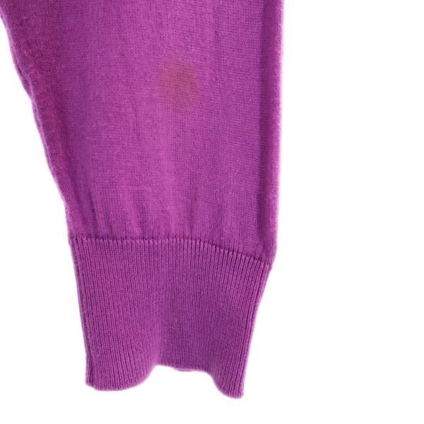JOHN SMEDLEY ジョンスメドレー 英国製 長袖 アンサンブル パープル ニットカーディガン 半袖セーター レディース