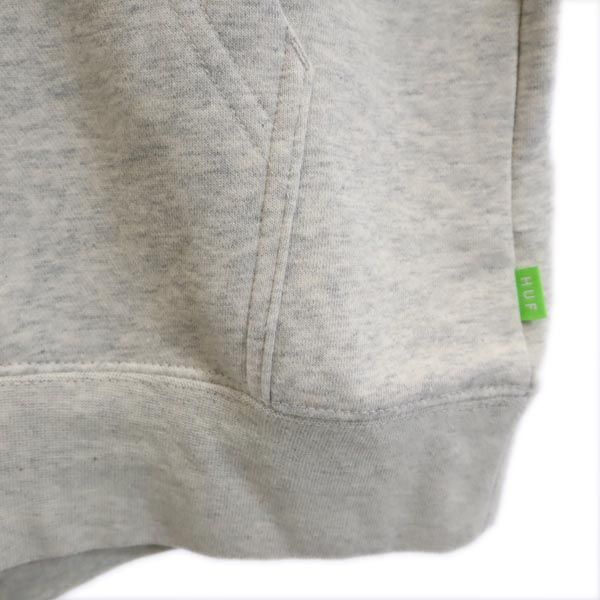 HUF ハフ 長袖 スウェットパーカー S グレー 裏起毛 メンズ
