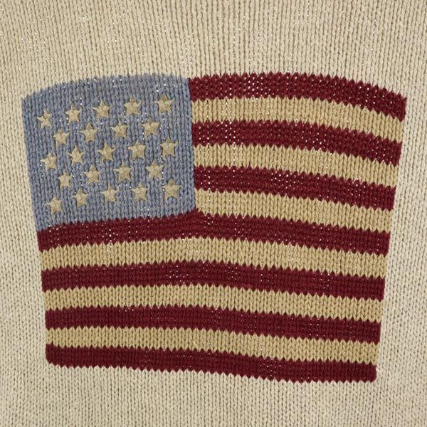THE LIMITED ザリミティッド シルクブレンド 星条旗 長袖 ニット 16 ベージュ系 セーター レディース