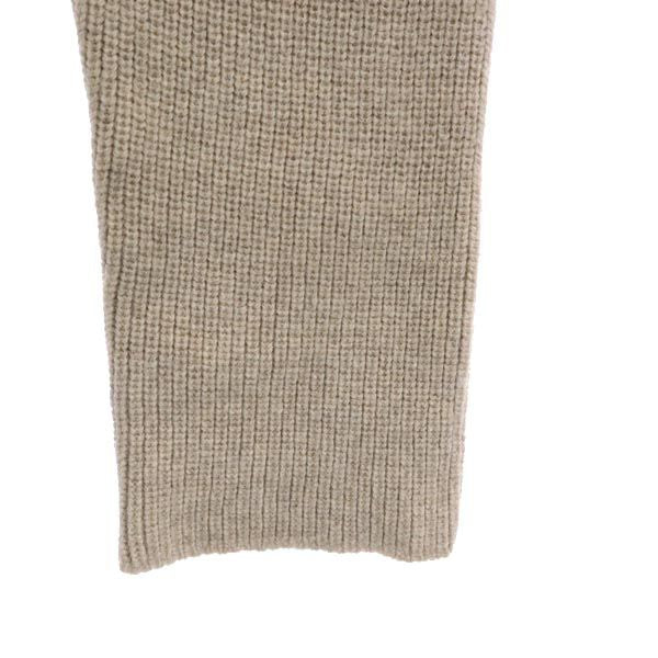 Aquascutum アクアスキュータム 日本製 ウールブレンド 長袖 ニット ベージュ系 セーター レディース