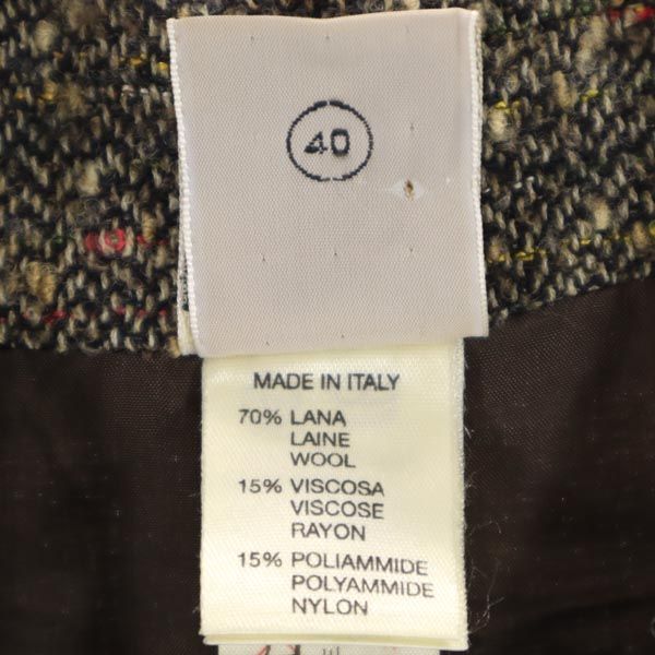 Krizia Poi クリツィア ポイ イタリア製 ウールブレンド テーラードジャケット 40 ブラック系 レディース