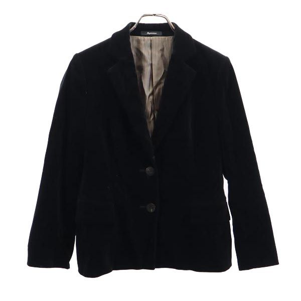 Aquascutum アクアスキュータム 日本製 コーデュロイジャケット 5F ブラック レディース