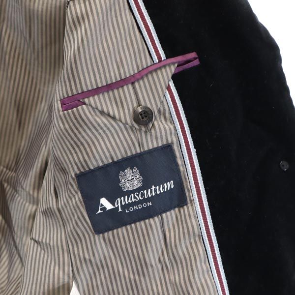 Aquascutum アクアスキュータム 日本製 コーデュロイジャケット 5F ブラック レディース