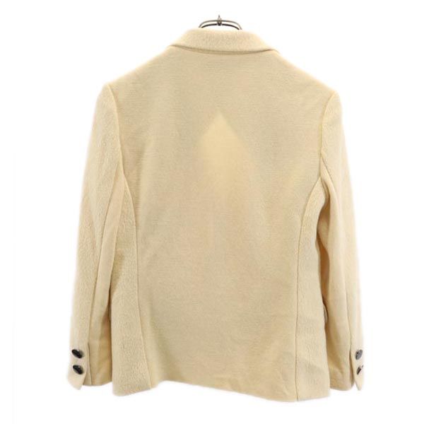 Aquascutum アクアスキュータム 日本製 ボアジャケット 3F アイボリー系 レディース