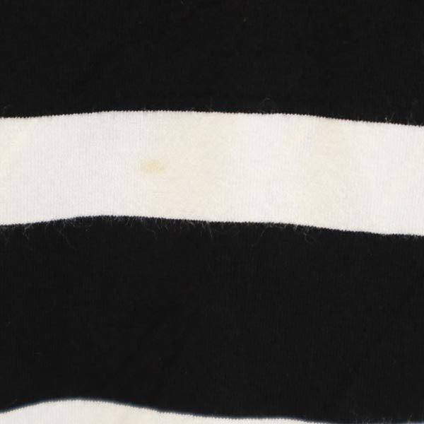 marimekko マリメッコ レーヨンブレンド ボーダー 長袖 カーディガン XS 白×黒 レディース