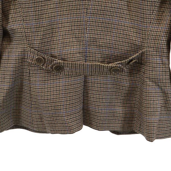 Paul Smith ポールスミス ウール グレンチェック柄 テーラードジャケット 38 ブラウン系 ブレザー レディース