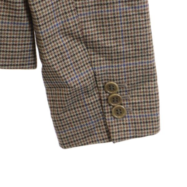 Paul Smith ポールスミス ウール グレンチェック柄 テーラードジャケット 38 ブラウン系 ブレザー レディース