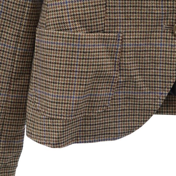 Paul Smith ポールスミス ウール グレンチェック柄 テーラードジャケット 38 ブラウン系 ブレザー レディース
