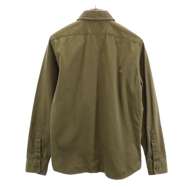 アスペジ 長袖 ミリタリーシャツ S カーキ ASPESI メンズ