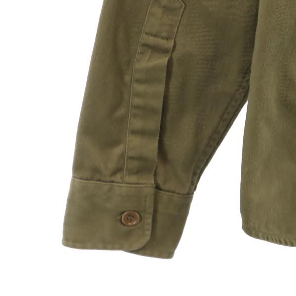 アスペジ 長袖 ミリタリーシャツ S カーキ ASPESI メンズ