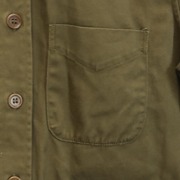 アスペジ 長袖 ミリタリーシャツ S カーキ ASPESI メンズ