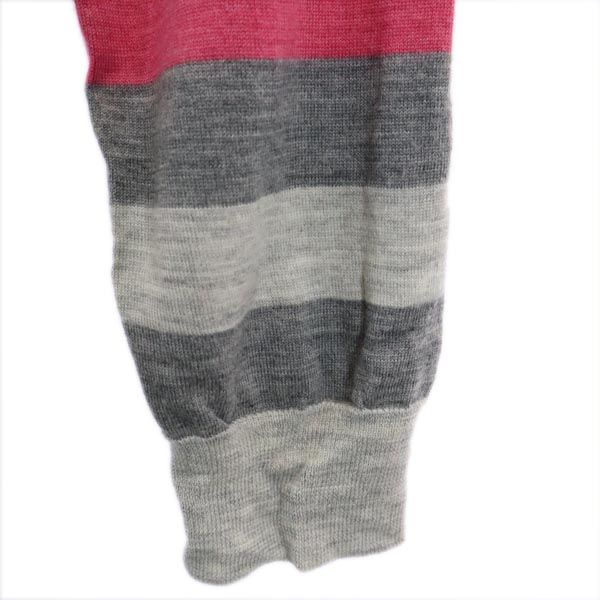 HG エイチジー ボーダー柄 長袖 ニット ジップパーカー M メンズ