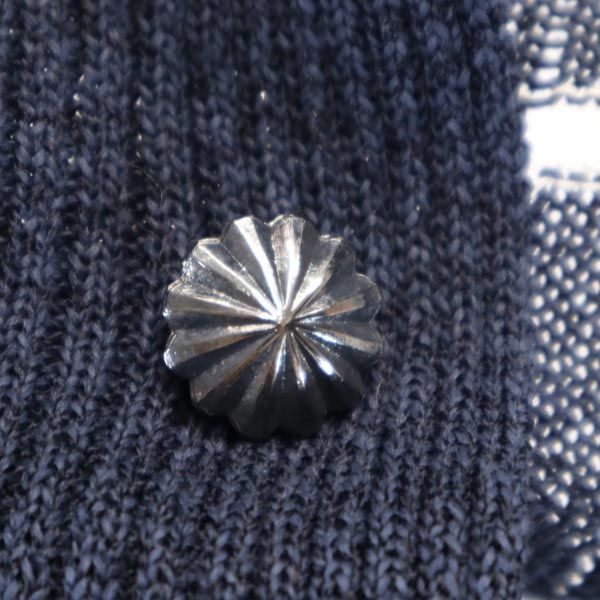 AYUITE アユイテ 長袖 ニット カーディガン 1 ネイビー 他 コンチョボタン メンズ