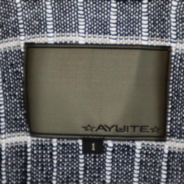 AYUITE アユイテ 長袖 ニット カーディガン 1 ネイビー 他 コンチョボタン メンズ