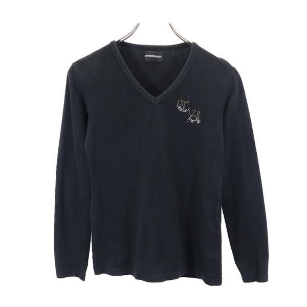 Emporio Armani エンポリオアルマーニ 日本製 長袖 Tシャツ XS 黒 ロンT メンズ
