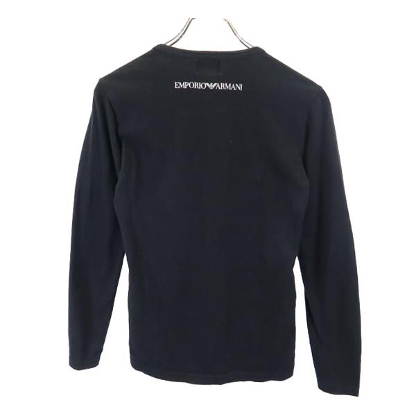 Emporio Armani エンポリオアルマーニ 日本製 長袖 Tシャツ XS 黒 ロンT メンズ