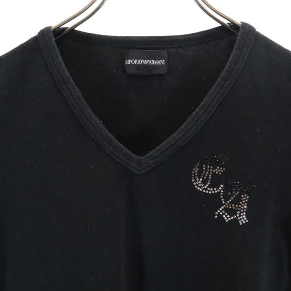 Emporio Armani エンポリオアルマーニ 日本製 長袖 Tシャツ XS 黒 ロンT メンズ