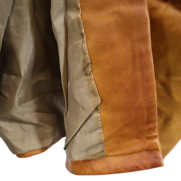 VERA PELLE イタリア製 本革 レザージャケット S キャメル レディース