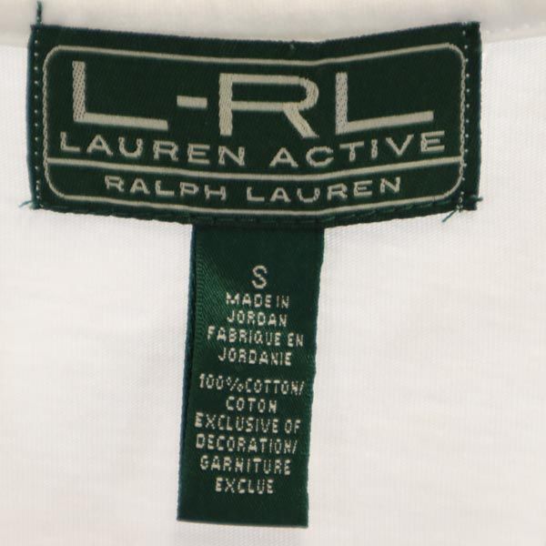 L-RL LAUREN ACTIVE RALPH LAUREN エルアールエルローレンアクティブ 長袖 Tシャツ S ホワイト系 レディース